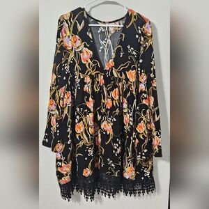 Free People Bella Floral Tunic Size M